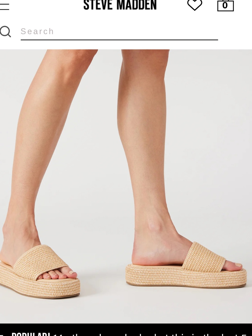 Steve Madden Woven Platform Slide Sandals - BEACHY